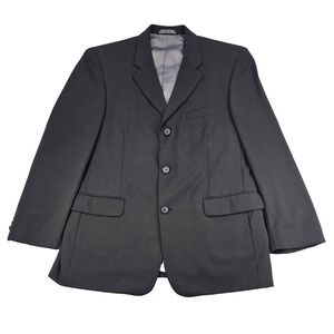 Stafford Blazer Jacket Only Mens 42R Black Coat 3 Button 100% Wool Lined 5535454